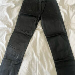 Women’s Black Leather Pants